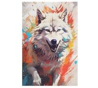 Wolf Puzzle en Bois Enfant 1000 Pièces - Jeu EduChatif Motricité Fine Et Concentration - Puzzles pour Adultes （78×53cm）