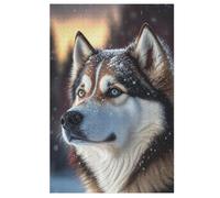 Wolf Puzzle Enfants 1000pcs, Puzzles en Bois- Kit Bricolage Relax Jeux pour Adolescents Et Adultes Cadeaux 78×53cm