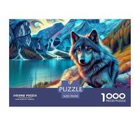 Wolf Puzzle Jeux Défi De 1000 Pièces Qualité Supérieure, Unicité, Jeu De Puzzle Difficile, Adapté Aux Hommes/Femmes, Adultes Et Personnes De Plus De 14 Ans 70x50cm/1000pcs