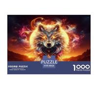 Wolf Puzzle pour Enfants DébutAnts, Animaux Sauvages Carton RésistAnt, Développement Cognitif, Loisir Infantile, Cadeau Simple & Beau 38x26cm/1000pcs