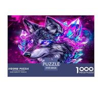 Wolf Puzzles 1000 Pièces pour Adultes Et Enfants Animal De l'art De La Décoration Moderne Jeu Cadeau Unique 1000 Pieces pour Jeux D'activités Familiales Cadeau d'anniversaire 38x26cm/1000pcs