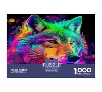 Wolf Puzzles 1000 Pièces pour Adultes Et Enfants Animal De l'art De La Décoration Moderne Jeu Cadeau Unique 1000 Pieces Activité Relaxante Cadeau pour Femme, Homme, Couple Et Amie 70x50cm/1000pcs