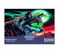 Wolf Puzzles 1000 Pièces pour Adultes Et Enfants Animal Jeu De Création Et Logique pour Enfants 1000 Pieces Activité Relaxante Cadeau pour Femme, Homme, Couple Et Amie 38x26cm/1000pcs