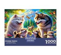 Wolf Puzzles 1000 Pièces pour Adultes Et Enfants Animal Jeu De Création Et Logique pour Enfants 1000 Pieces pour Jeux D'activités Familiales Cadeaux De Voyage 38x26cm/1000pcs