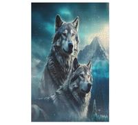 Wolf Puzzles Adultes 1000 Pièces Puzzle Adulte Jeu ÉduChatif Challenge Toy en Bois pour Enfants （78×53cm）