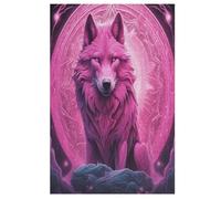 Wolf Puzzles en Bois 1000 Pièces Adultes, Poster Jigsaw Puzzle, Design Unique Jouet ÉduChatif pour Adolescents Et Enfants （78×53cm）