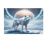 Wolf Puzzles en Bois 1000 Pièces pour Adultes, Matériaux Recyclables De Qualité Supérieure Et Puzzle d'impression Haute Définition, Jeu en Famille,Cadeaux Amis. (75×50cm)