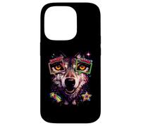 Wolf Retro avec Zoom 80s Vaporwave Gamer Coque pour iPhone 14 Pro