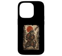 Wolf Samurai Warrior Japanese Vintage Graphic Ukiyo-e Art Coque pour iPhone 14 Pro