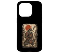 Wolf Samurai Warrior Japanese Vintage Graphic Ukiyo-e Art Coque pour iPhone 15 Pro