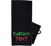 Wolf Serviettes de golf - Serviette de golf personnalisée - Serviettes de golf avec texte brodé et logo pour sacs de golf avec clip - Serviette de golf personnalisée pour homme ou femme - Cadeaux de