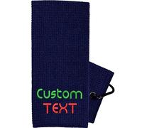 Wolf Serviettes de golf - Serviette de golf personnalisée - Serviettes de golf avec texte brodé et logo pour sacs de golf avec clip - Serviette de golf personnalisée pour homme ou femme - Cadeaux de