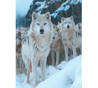 Wolf Snow Scene,Adult Jigsaw Puzzle 1500 Pieces,Paper Puzzle Unique,Suitable for Teenagers and Adults,57x87cm