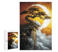 Wolf Spirit Moon Painting Puzzle 1000 Pièces Educa Jouet en Bois Cadeau Unique Décoration Intérieure Jeu Éducatif Challenge Toy Adultes Et Enfants À Partir De 14 Ans 1000 PCS
