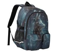 Wolf Stars Sac à dos de voyage pour ordinateur portable 14" Sac d'école robuste
