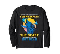 Wolf Strength Citation Moonlit Beast Inside Me Graphic Manche Longue