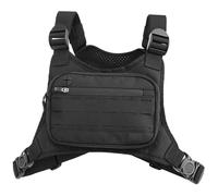 WOLF TACTICAL Sac de poitrine de course pour homme - Sac banane de course à pied, noir, One Size, Moderne
