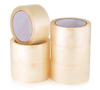 Wolf Tape Ruban adhésif d'emballage transparent résistant pour emballage, tout usage pour sceller les boîtes et les colis, certifié FSC, lot de 3 ou 6 rouleaux de 48 mm x 66 m