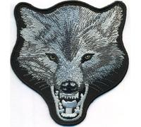 Wolf Tête chien méchant loup Rockabilly MC Moto biker Patch écusson thermocollant