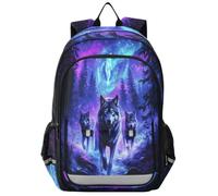 Wolf Three Sac à dos pour ordinateur portable garçon fille Sac à dos de voyage