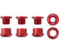 Wolf Tooth Components Set 4 Pignon Boulons pour 1x Usage Double Hexagonal Rouge