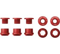 Wolf Tooth Components Set 5 Pignon Boulons pour 1x Usage Double Hexagonal Rouge