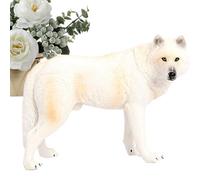 Wolf Toys - Figurine d'animal de la forêt en ABS de 6,29 pouces, modèle animalier peint à la main, sculpture canine réaliste, figurine de jeu éducatif avec conception de texture détaillée | Utilisatio