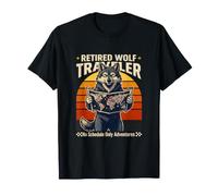 Wolf Traveler à la Retraite, Pas d'horaire, Uniquement des Aventures T-Shirt