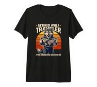 Wolf Traveler à la Retraite, Pas d'horaire, Uniquement des Aventures T-Shirt Haut de Gamme