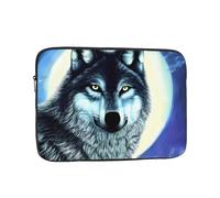 Wolf Under Moon Sac intérieur pour ordinateur portable de 17", résistant aux chocs, convient pour les voyages, le bureau, etc.