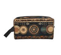 Wolf Under Moon Trousse de toilette de voyage portable de grande capacité (modèles imprimés) étanche pour homme et femme pour voyages d'affaires, fitness, salle de bain, rangement quotidien, Style