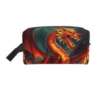 Wolf Under Moon Trousse de toilette de voyage portable de grande capacité (modèles imprimés) étanche pour homme et femme pour voyages d'affaires, fitness, salle de bain, rangement quotidien, Roi