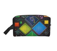 Wolf Under Moon Trousse de toilette de voyage portable de grande capacité (modèles imprimés) étanche pour homme et femme pour voyages d'affaires, fitness, salle de bain, rangement quotidien, Quiz