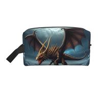 Wolf Under Moon Trousse de toilette de voyage portable de grande capacité (modèles imprimés) étanche pour homme et femme pour voyages d'affaires, fitness, salle de bain, rangement quotidien, Dragon
