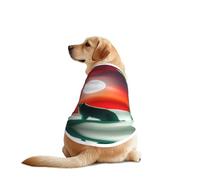 Wolf Under The Moonlight Chemise pour chien - Vêtement respirant et rafraîchissant pour grands chiens, protection solaire et confortable pour Golden Retriever, Husky, Alaska, activités de plein air