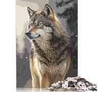 Wolf Vintage Puzzles 1000 Pieces Cadeau Unique Jeu Éducatif Défi Jouet À De Qualité Supérieure Peinture Art pour Adultes Et Enfants 1000pcs (40x28cm)