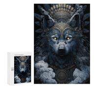 Wolf Warrior Crown Art Print Puzzle 1000 Pièces Educa Jouet en Bois Cadeau Unique Décoration Intérieure Jeu Éducatif Challenge Toy Adultes Et Enfants À Partir De 14 Ans 300 PCS