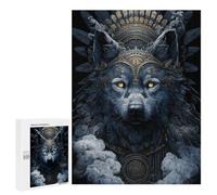 Wolf Warrior Crown Art Print Puzzle 1000 Pièces Educa Jouet en Bois Cadeau Unique Décoration Intérieure Jeu Éducatif Challenge Toy Adultes Et Enfants À Partir De 14 Ans 500 PCS