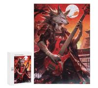 Wolf Warrior with Red Guitar Puzzle 300 Pièces Educa Jouet en Bois Cadeau Unique Décoration Intérieure Jeu Éducatif Challenge Toy Adultes Et Enfants À Partir De 14 Ans 300 PCS