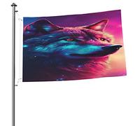 Wolf Welcome Garden Flag Double Face 2x3 Outdoor Flags, for Yard Patio Lawn Room Outside