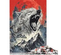 Wolf Wild Nature Puzzles 1000 Pieces Cadeau Unique Jeu Éducatif Défi Jouet À De Qualité Supérieure Peinture Art pour Adultes Et Enfants À Partir De 14 Ans 1000pcs (38x26cm)