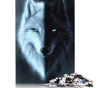 Wolf with Blue Eyes Puzzle 1000 Pièces Educa Jouet en Bois Cadeau Unique Décoration Intérieure Jeu Éducatif Challenge Toy Adultes & Enfants des 14 Ans 1000pcs (38x26cm)