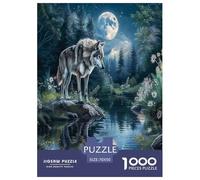 Wolf1000 Pièces Aquarelle Puzzle Tierwolf pour Adultes De Jeu pour Adultes Parfaitpourla Détente Paysagedes QuatreSaisons 70x50cm/1000pcs