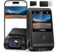 WOLFANG 2.5K Dashcam Voiture, Wi-FI Caméra Voiture avec Carte SD 32G, IPS 2" Grand Angle 170°, G-Capteur, Mode Stationnement 24H, Vision Nocturne, Enregistrement en Boucle