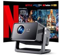 WOLFANG 28000 Lumens Videoprojecteur 4K【Netflix Officiel & Autofocus/Correction Trapézoïdale】, Retroprojecteur WiFi 5G avec Bluetooth 5.2, Mini Projecteur avec Support 180° pour Écran de 300"