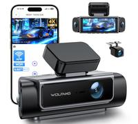 WOLFANG 4 Canaux Dashcam Voiture, Dashcam 4K Avant et 1080p*3 | 24H Mode Parking, Caméra Embarquée 610°& 5.8GHz WiFi & Application, G-Capteur, WDR, Vision Nocturne, Enregistrement en Boucle