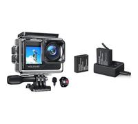 WOLFANG Action Cam GA120 4K30FPS & Set Chargeur de Batterie