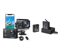 WOLFANG Action Cam GA300 4K60FPS & Set Chargeur de Batterie