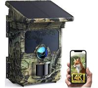 WOLFANG Caméra Chasse Solaire WiFi 4K/68MP, Détection Rapide, Vision Nocturne, IP66, Batterie Longue Durée.
