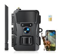 WOLFANG Caméra de Chasse 4G, 48 MP 2K HD Caméra Chasse avec Détection de Mouvement, Vision Nocturne, Déclenchement 0,2 s, IP66 Étanche pour l'observation des Animaux Noir